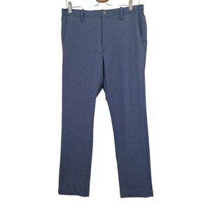 Ben Sherman Men's Blue Checkered Drawstring Lounge Slim Fit Pants Size W32xL28